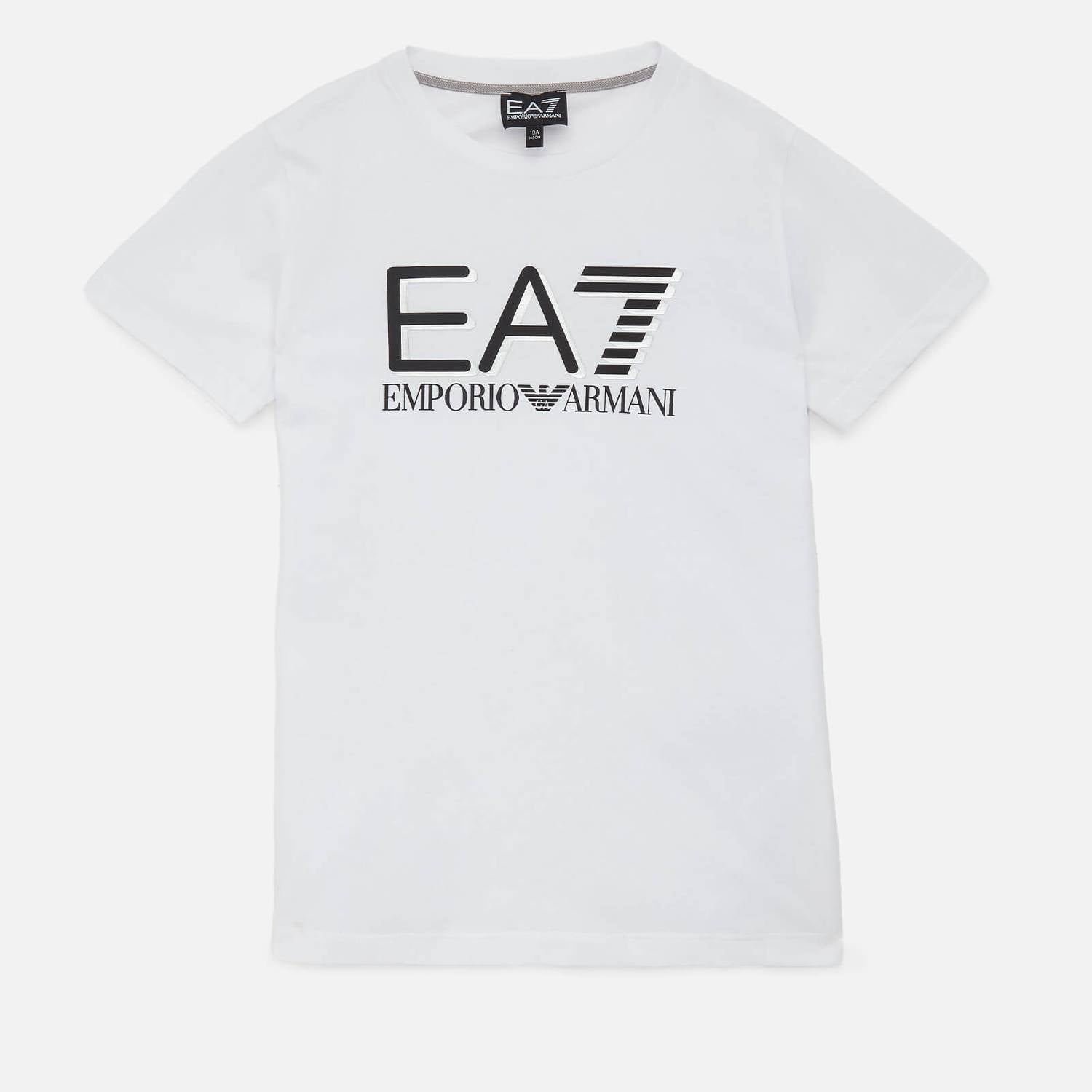 Emporio Armani EA7 Boys White T shirt The Petite Couture