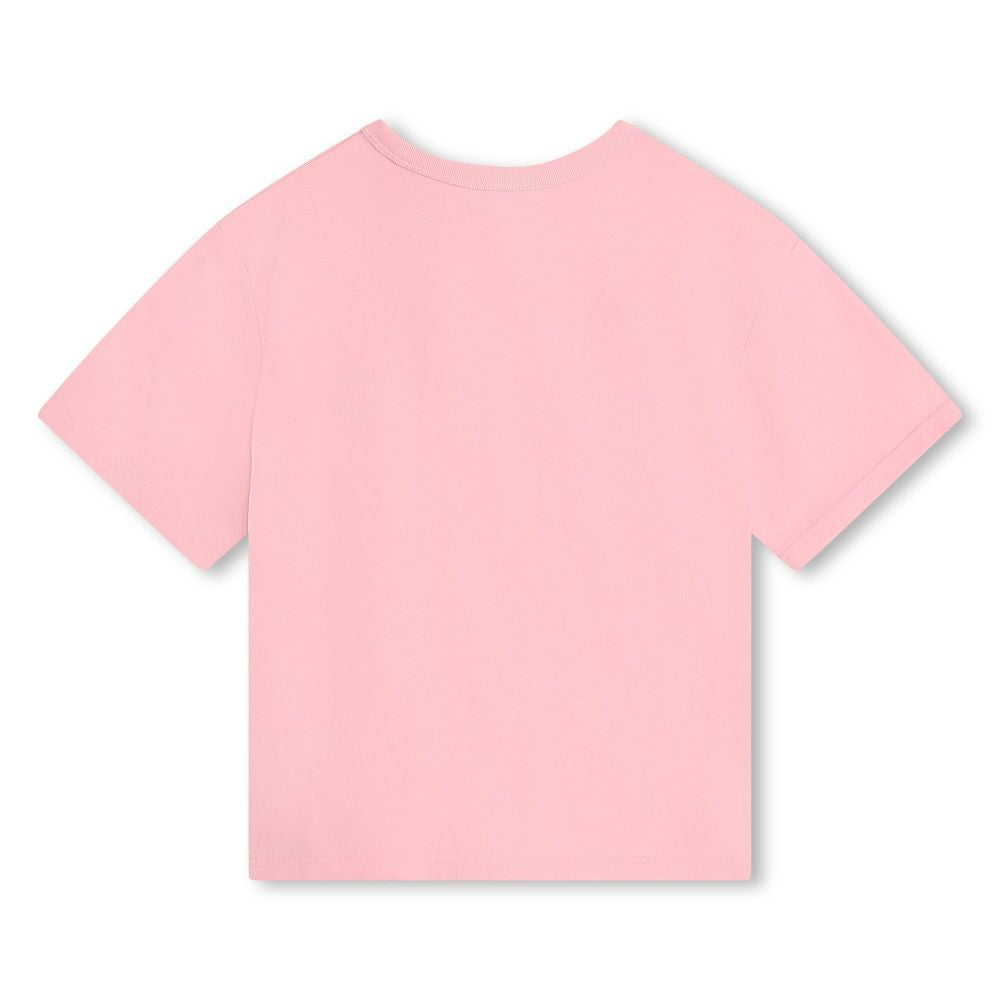 MARC JACOBS GIRLS WASHED PINK GRAFFITI LOGO T SHIRT