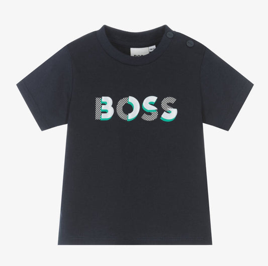 Boss Baby Boys Dark Blue Cotton T-Shirt