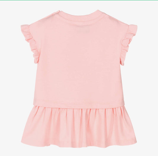 Moschino Baby Girls Pink Cotton Teddy Bear Dress