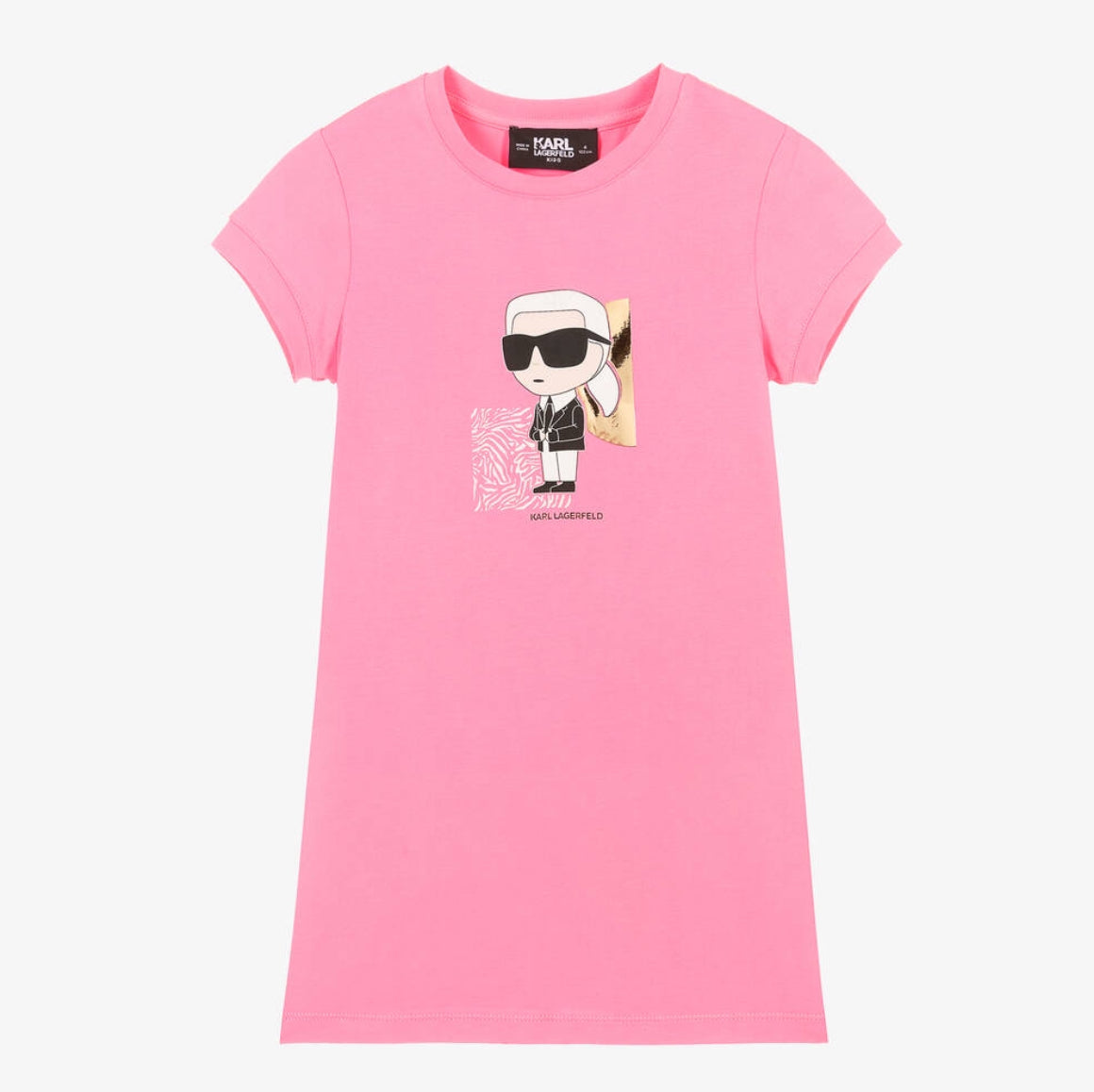 KARL LAGERFELD KIDS Girls Pink Karl Ikonik Cotton Dress