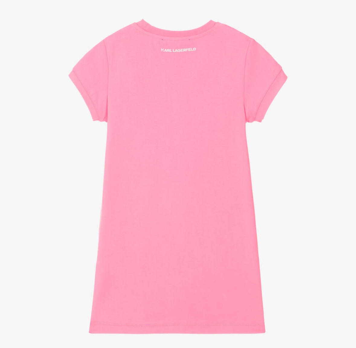 KARL LAGERFELD KIDS Girls Pink Karl Ikonik Cotton Dress