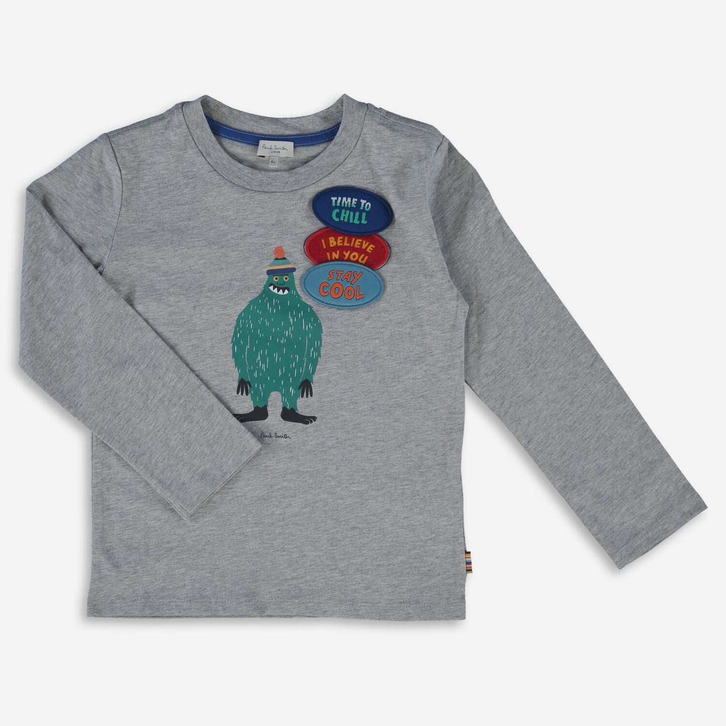 Paul Smith Grey Melange Yeti Long Sleeve T Shirt