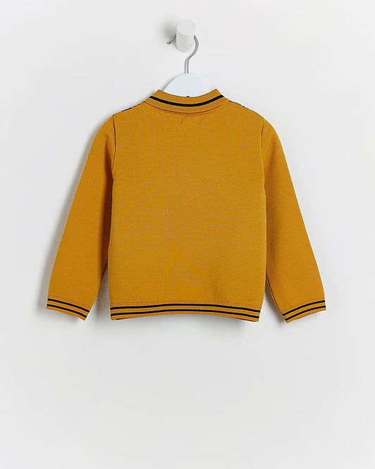 River Island Mini boys yellow printed polo