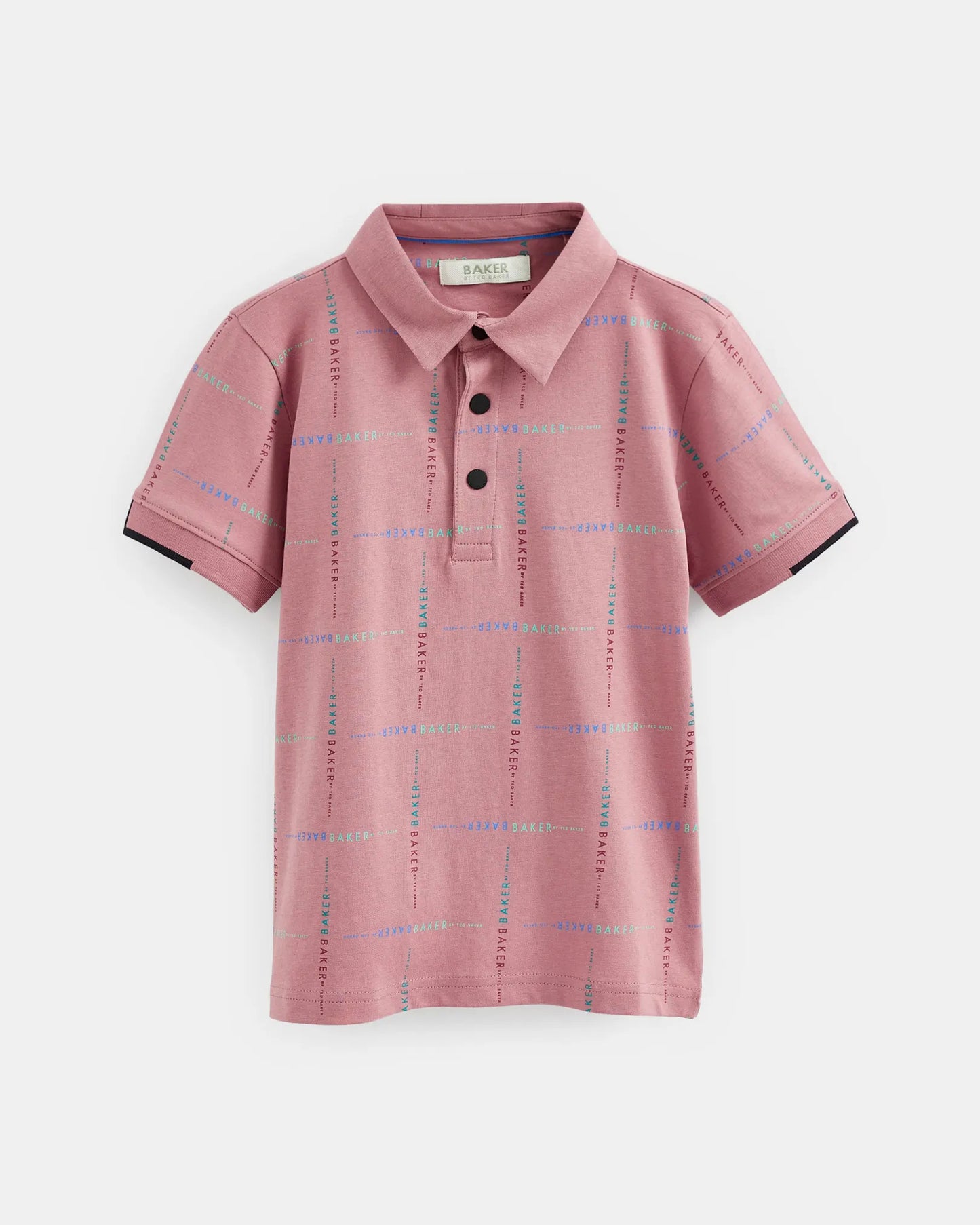 Ted Baker Pink Grid Print Polo Shirt