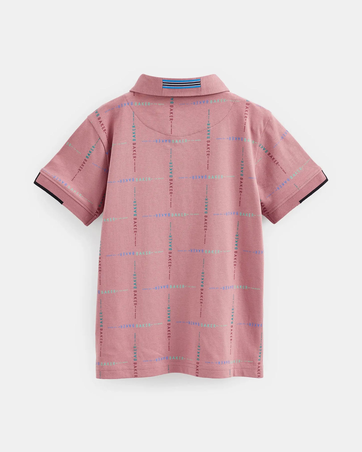 Ted Baker Pink Grid Print Polo Shirt