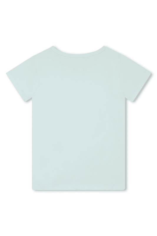 MICHAEL KORS Girls Sequin Heart Logo T-shirt in Blue