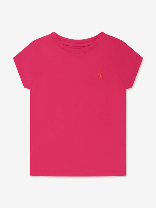 Ralph Lauren Girls Logo T-Shirt in Pink