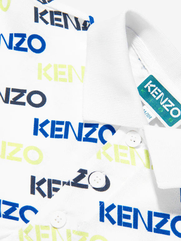 Kenzo Boys Tigers Polo Shirt in Blue