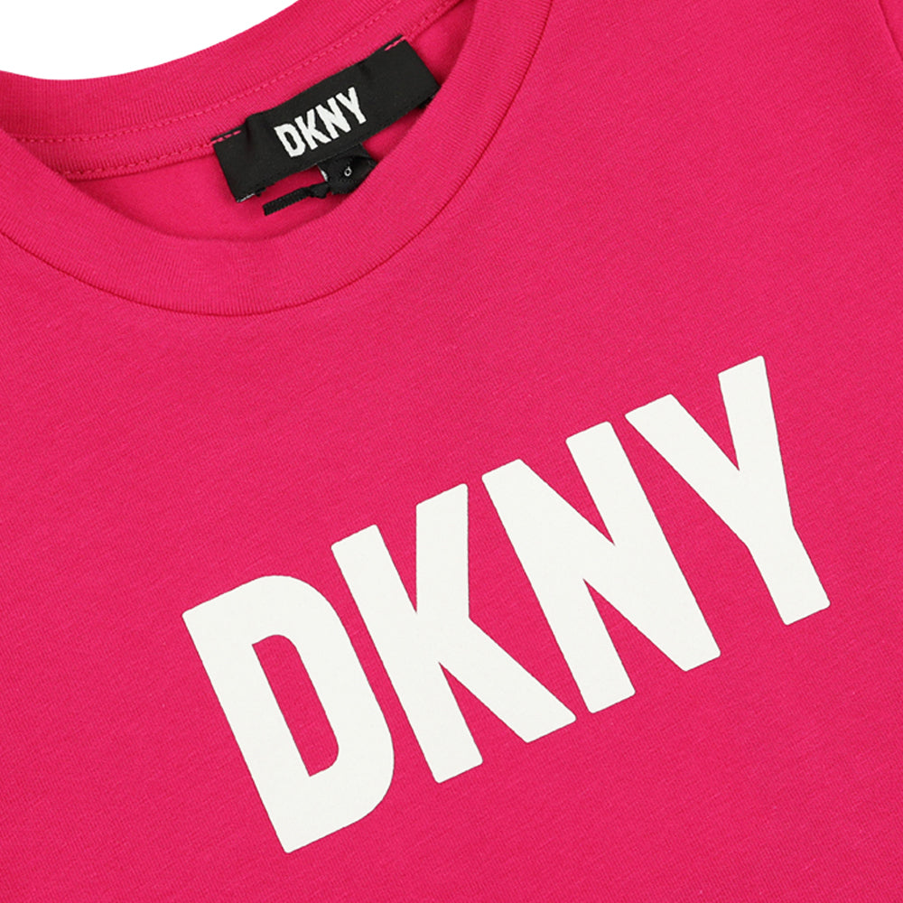 DKNY Fuchsia Pink Logo T Shirt