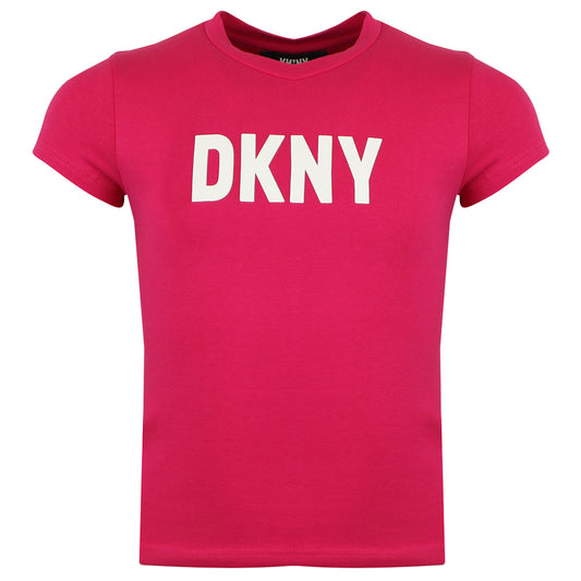 DKNY Fuchsia Pink Logo T Shirt