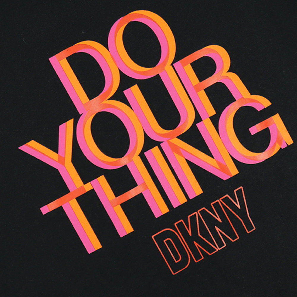 DKNY Black 'Do Your Thing' Logo T Shirt