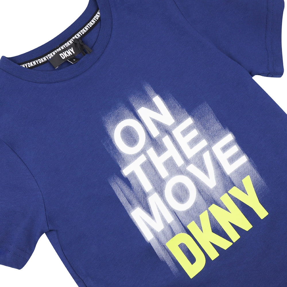 DKNY Boys On the Move T Shirt Blue