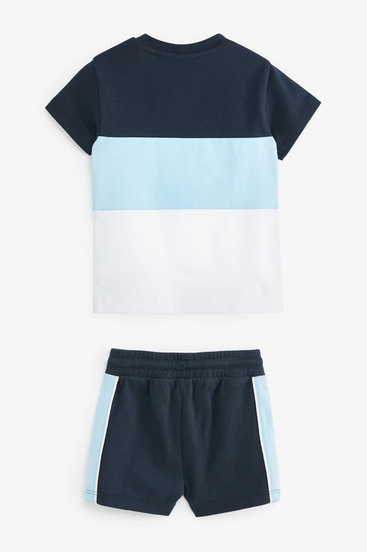 Next Colourblock T-Shirt and Shorts Set