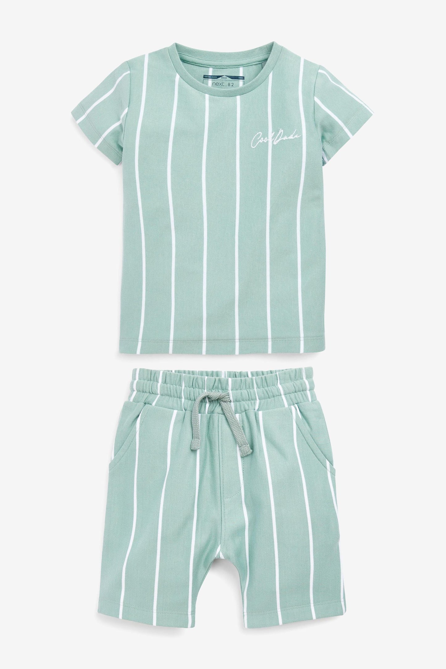 Next Vertical Stripe T-Shirt and Shorts Set