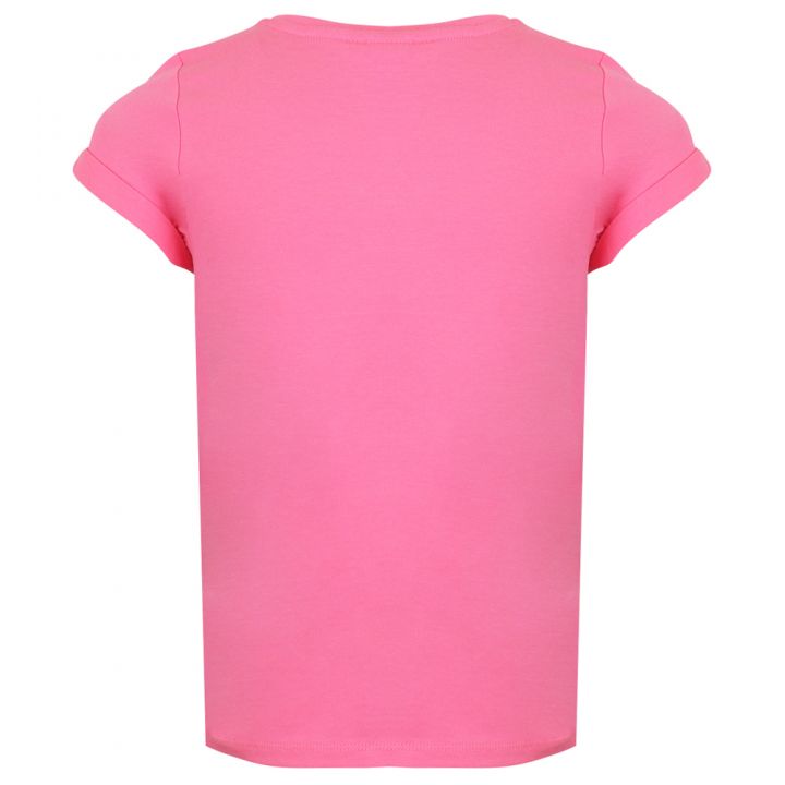 Boss Bright Pink Short Sleeve Silver Logo T Shirt