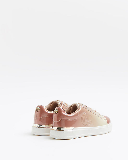 Girls rose gold RI ombre trainers