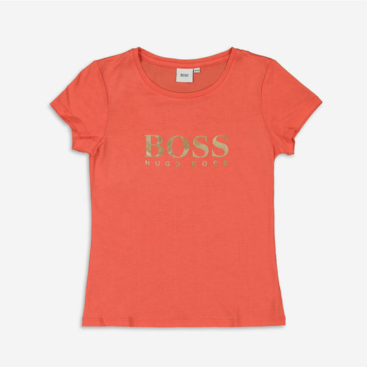 HUGO BOSS Mandarin Orange Logo T Shirt