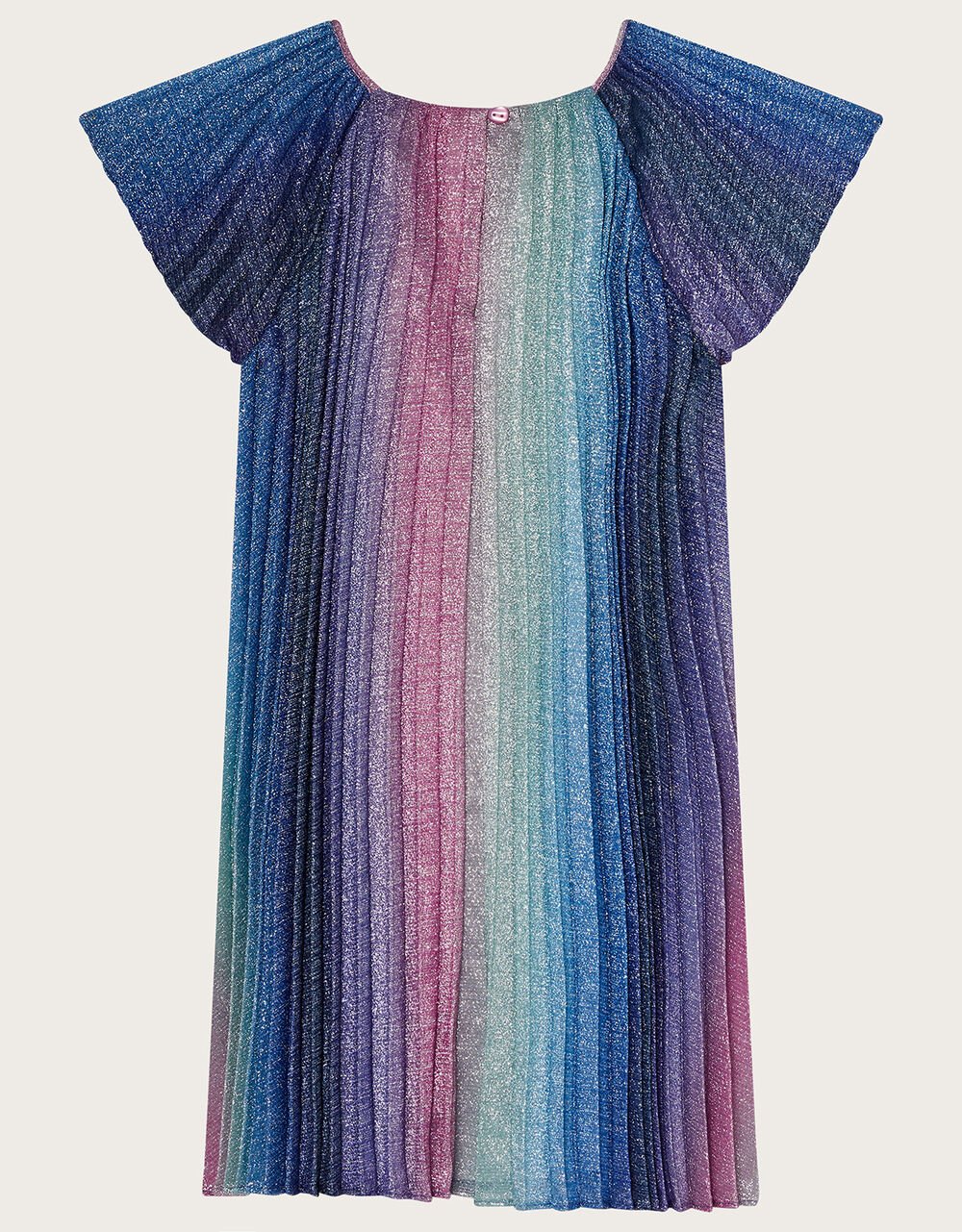 Monsoon Ombre Rainbow Pleated Dress Multi