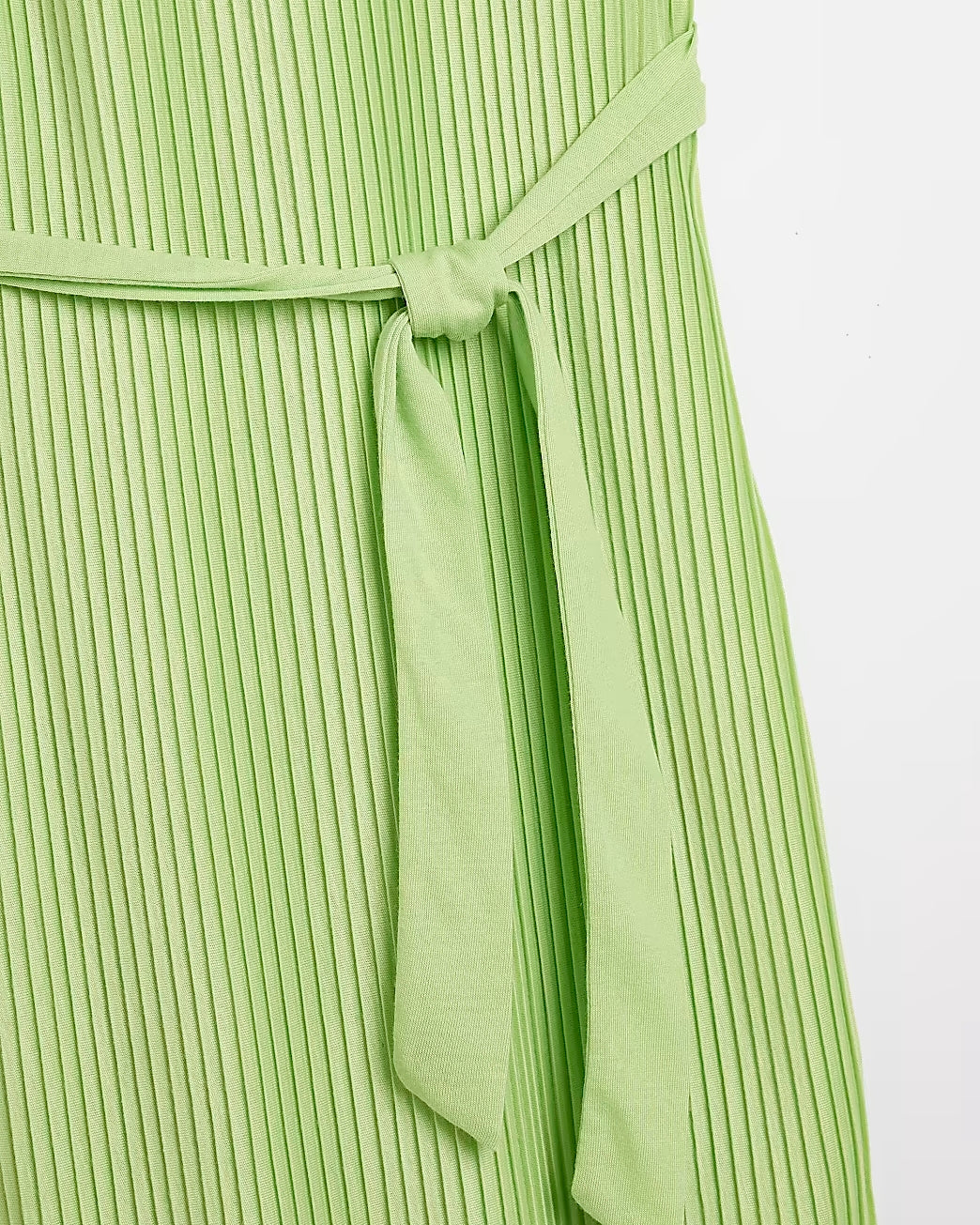 River Island Girls lime plisse belted t-shirt dress