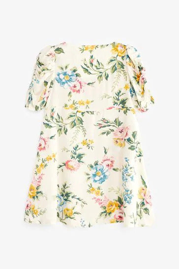 Next Cream Floral Dress