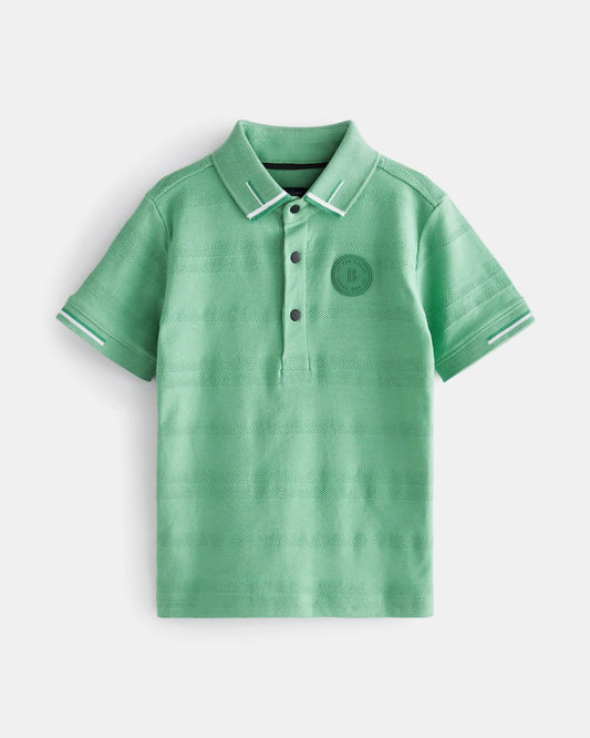 Ted Baker Green Textured Polo Shirt