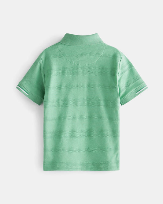 Ted Baker Green Textured Polo Shirt