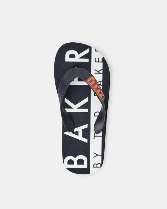 Ted Baker Black Branded Flip Flop