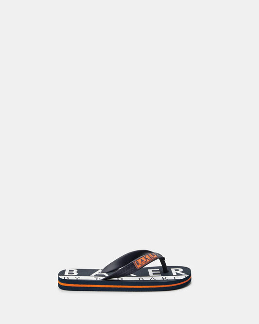 Ted Baker Black Branded Flip Flop